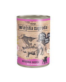 WIEJSKA ZAGRODA Mėsos šventė šuniukams 400 g