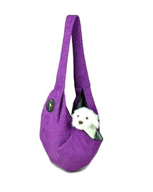 LAUREN DESIGN Aukščiausios kokybės krepšys šuniui arba katei SARA violetinės spalvos