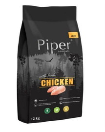 PIPER sausas maistas šunims su vištiena 12 kg