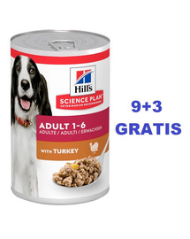 HILL'S Science Plan Canine Adult Turkey 370 g suaugusiems šunims su kalakutiena 9+3 NEMOKAMAI