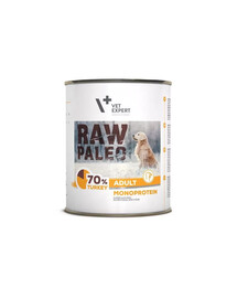 VETEXPERT RAW PALEO Adult turkey 800 g kalakuto šlapias maistas
