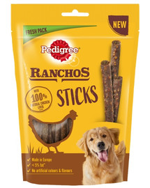 PEDIGREE Ranchos Sticks 600 g (10 x 60 g) šunų skanėstai su vištienos kepenėlėmis