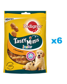 PEDIGREE Tasty Minis Junior 6x125 g šuniukų maistas su vištiena