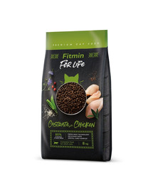 FITMIN Cat For Life Castrate Chicken 8 kg sausas maistas kastruotoms katėms su vištiena