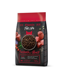 FITMIN Cat For Life Castrate Beef 1,8 kg sausas maistas kastruotoms katėms su jautiena