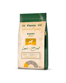 FITMIN Dog Mini Puppy Lamb&Beef 12 kg sausas maistas mažų veislių šuniukams