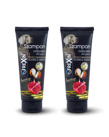 FREXIN Šampūnas „2 viename“ su kondicionieriumi šunims „Jojoba & Granate“ 2x220 g