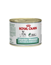 ROYAL CANIN Starter Mousse Mother & Babydog 24x195 g šlapio maisto - putėsiai, skirti nėščioms ir žindančioms kalėms bei šuniukams
