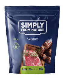 SIMPLY FROM NATURE Sausages with beef natūralūs skanėstai su jautiena 300 g