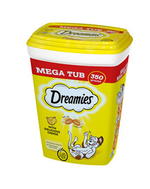 DREAMIES Mega Box 2x350g Kačių skanėstas su gardžiu sūriu