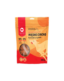 MACED Vištienos ir ryžių kubeliai šunims 500g