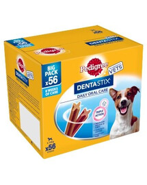 PEDIGREE DentaStix (mažoms veislėms) dantų priežiūros priemonės šunims 56 vnt. - 8x110g + kojinės NEMOKAMAI