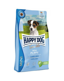 HAPPY DOG Sensible Mini Puppy 4kg ėriena su ryžiais
