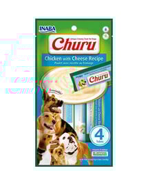 INABA Churu Chicken with cheese 4x14g vištiena su sūriu šunims