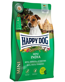HAPPY DOG Sensible Mini India 4kg žirniai, ryžiai ir ciberžolė