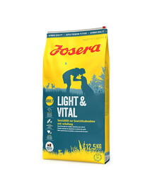 JOSERA Light&Vital 12,5 kg suaugusiems šunims, skirtas svoriui mažinti