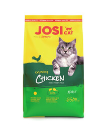 JOSERA JosiCat Crunchy Chicken 650g su vištiena suaugusioms katėms