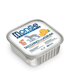MONGE Fruit Dog Monoprotein Kalakutiena su apelsinu 150 g