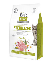 BRIT CARE Grain-Free Sterilized Immunity 0,4 kg hipoalerginė formulė suaugusioms sterilizuotoms katėms