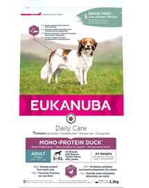 EUKANUBA Daily Care S-XL Adult Duck 2,3 kg Monoproteinų ėdalas suaugusiems šunims