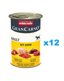 ANIMONDA Gran Carno Adult with Chicken 12x400 g z kurczakiem dla dorosłych psów