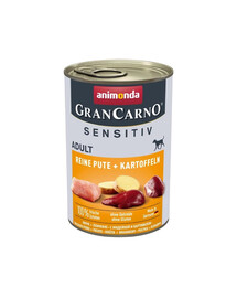 ANIMONDA Grancarno Sensitive kalakutiena su bulvėmis 12x400 g