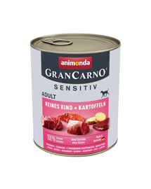 ANIMONDA Grancarno Sensitive jautiena su bulvėmis 12x800 g