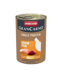 ANIMONDA Gran Carno Single Protein Adult Chicken Pur 6x400 g vištienos suaugusiems šunims