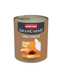 ANIMONDA Gran Carno Single Protein Adult Chicken pur 12x800 g vištienos suaugusiems šunims