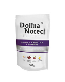 DOLINA NOTECI Premium su triušiena ir spanguolėmis 500 g
