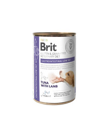 BRIT Grain Free Veterinary Diets Gastrointestinal Low Fat 400 g tunas su ėriena