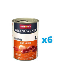 ANIMONDA GranCarno Junior rinkinys su jautiena ir vištiena 6 x 800 g