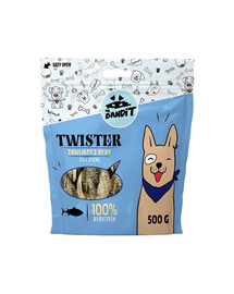 MR. BANDIT Twister žuvų vyniotiniai šunims 500 g