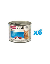ANIMONDA Carny rinkinys jautiena / menkė su petražolių šaknimii 6 x 200 g