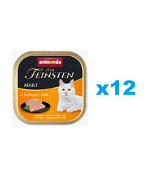 ANIMONDA Vom Feinsten Adult su paukštiena ir veršiena 12x100 g