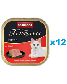 ANIMONDA Vom Feinsten Kitten su jautiena 12x100 g