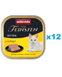 ANIMONDA Vom Feinsten Kitten su paukštiena 12x100 g