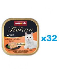 ANIMONDA Vom Feinsten Paštetas iš vištienos, lašišos ir špinatų 32x100g