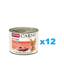ANIMONDA Carny Kitten Beef&Turkey 12x200 g jautiena ir kalakutiena kačiukams