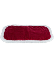 TRIXIE Xmas Nevio ovalus kilimėlis šuniui ar katei 75x47 cm baltas/raudonas
