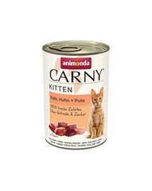 ANIMONDA Carny Kitten Veal&Chicken&Turkey 400 g veršiena, vištiena ir kalakutiena kačiukams
