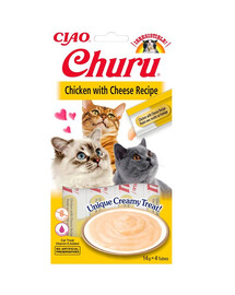 INABA Churu Cat kreminis vištienos ir sūrio skanėstas katėms 56 g