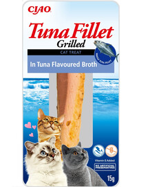 INABA Tuna fillet in tuna flavoured broth 15g tunų filė tunų skonio sultinyje katėms