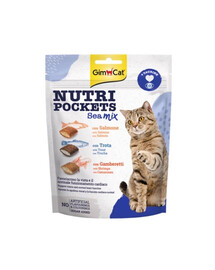 GIMCAT Nutri Pockets Sea Mix 150 g žuvies skanėstas katėms
