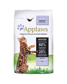 APPLAWS Dry cat Adult vištienos ir antienos maistas suaugusioms katėms 7,5 kg