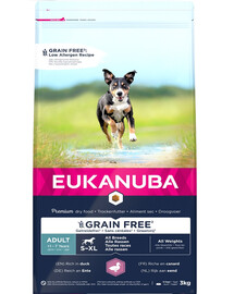 EUKANUBA Grain Free S-XL Adult Antis 3 kg suaugusiems šunims
