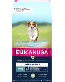 EUKANUBA Grain Free S/M Adult Aviena 12 kg suaugusiems mažų ir vidutinių veislių šunims