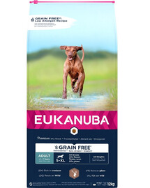 EUKANUBA Grain Free S-XL Adult Žvėriena 12 kg suaugusiems šunims