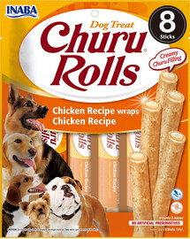 INABA Churu Rolls Chicken 8x12g vištienos suktinukai šunims