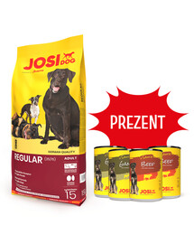 JOSERA JosiDog Regular Adult 15 kg + 4 skardinės NEMOKAMAI